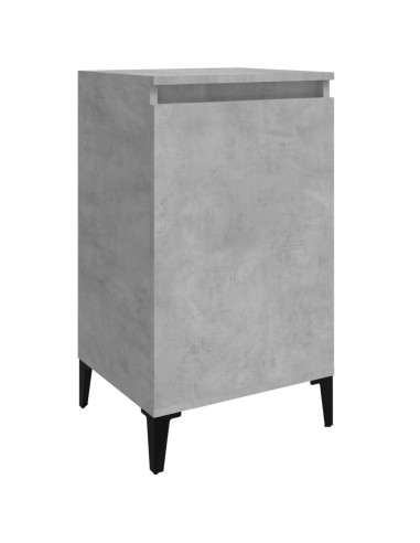 Comodino Grigio Cemento 40x35x70 cm in Legno Multistrato