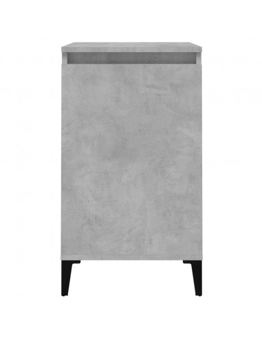 Comodino Grigio Cemento 40x35x70 cm in Legno Multistrato