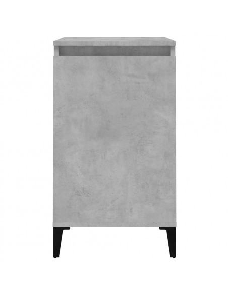 Comodino Grigio Cemento 40x35x70 cm in Legno Multistrato