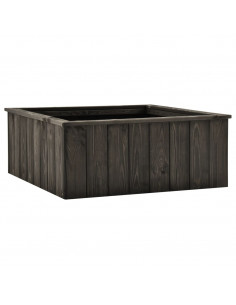 Letto Rialzato Giardino Grigio Scuro 74x77x30cm Pino Massello 2