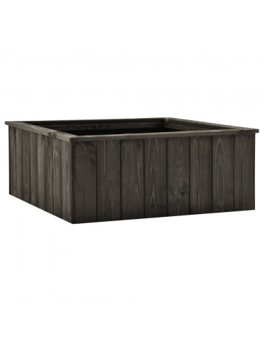 Letto Rialzato Giardino Grigio Scuro 74x77x30cm Pino Massello