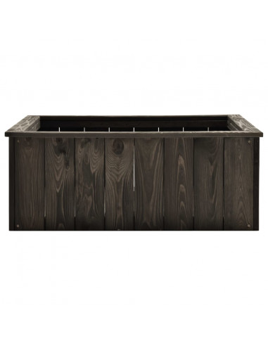 Letto Rialzato Giardino Grigio Scuro 74x77x30cm Pino Massello