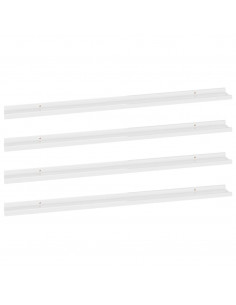 Mensole da Parete 2 pz Bianco Lucido 115x9x3 cm 2