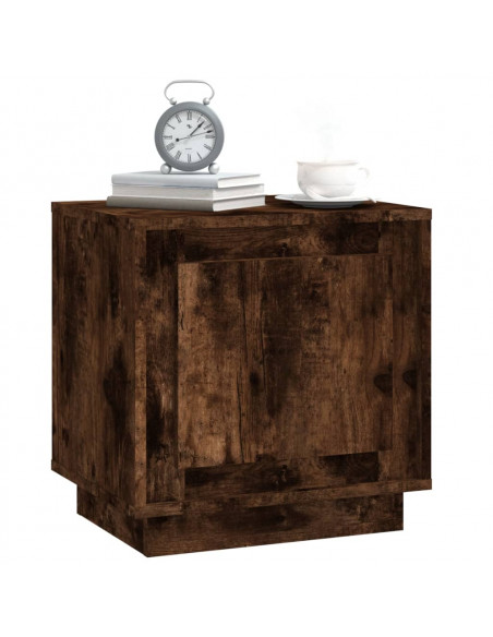 Comodino Rovere Fumo 44x35x45 cm in Legno Multistrato