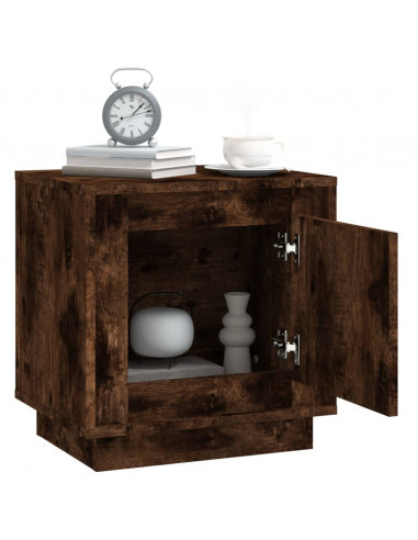 Comodino Rovere Fumo 44x35x45 cm in Legno Multistrato