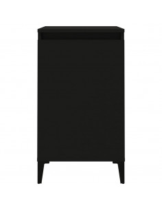 Comodini 2 pz Neri 40x35x70 cm in Legno Multistrato 2