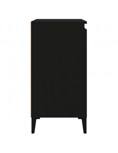 Comodini 2 pz Neri 40x35x70 cm in Legno Multistrato