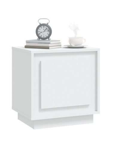 Comodini 2 pz Bianchi 44x35x45 cm in Legno Multistrato