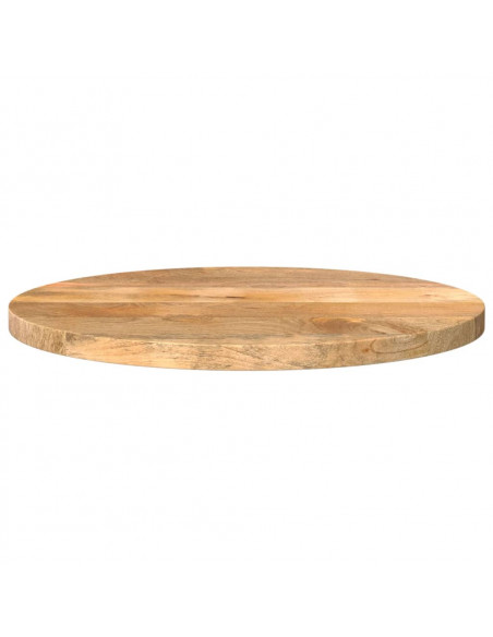 Piano per Tavolo Ø 50x2,5cm Rotondo in Legno Massello di Mango