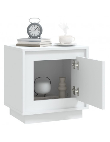 Comodini 2 pz Bianchi 44x35x45 cm in Legno Multistrato