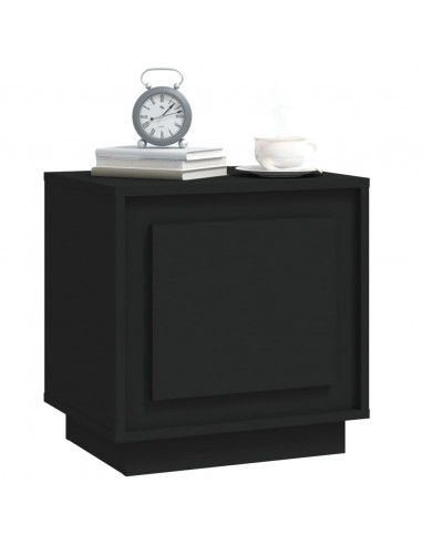 Comodini 2 pz Neri 44x35x45 cm in Legno Multistrato