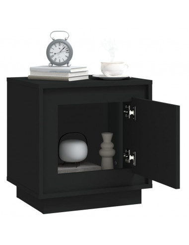 Comodini 2 pz Neri 44x35x45 cm in Legno Multistrato