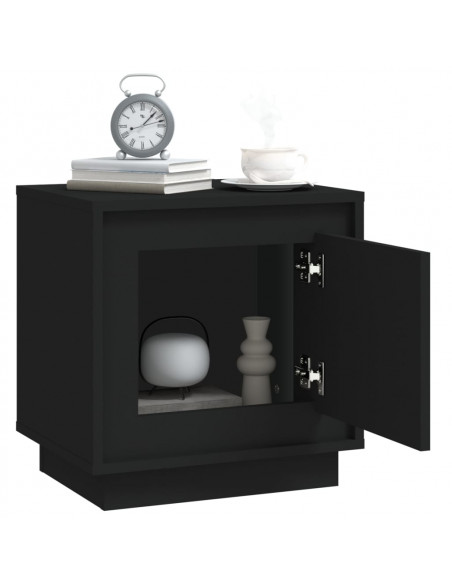 Comodini 2 pz Neri 44x35x45 cm in Legno Multistrato