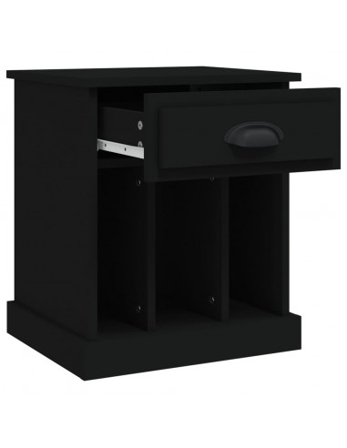 Comodini 2 pz Neri 43x36x50 cm