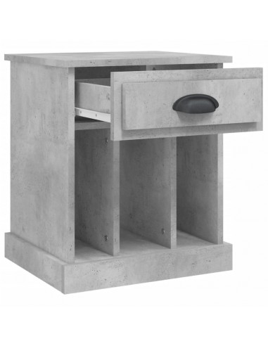 Comodini 2 pz Grigio Cemento 43x36x50 cm