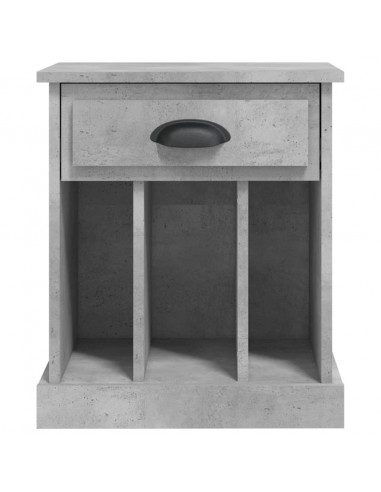 Comodini 2 pz Grigio Cemento 43x36x50 cm