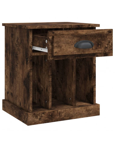 Comodini 2pz Rovere Fumo 43x36x50 cm