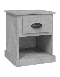 Comodino Grigio Cemento 39x39x47,5 cm in Legno Multistrato 2