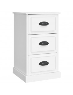 Comodino Bianco 39x39x67 cm in Legno Multistrato 2