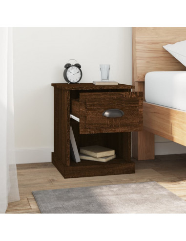 Comodino Rovere Marrone 39x39x47,5 cm in Legno Multistrato