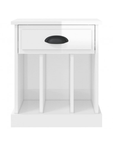 Comodini 2 pz Bianco Lucido 43x36x50 cm