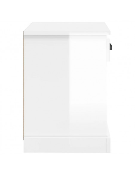 Comodini 2 pz Bianco Lucido 43x36x50 cm