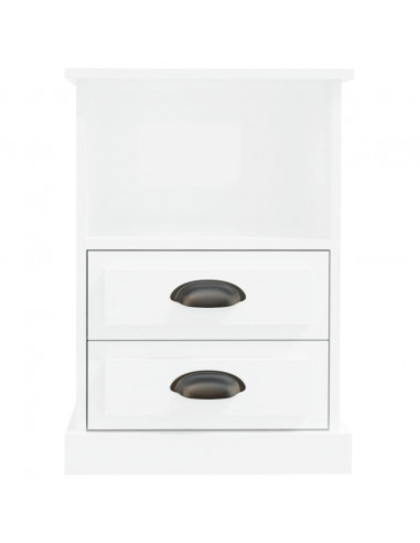 Comodini 2 pz Bianco Lucido 43x36x60 cm