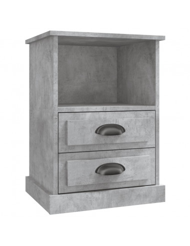 Comodino Grigio Cemento 43x36x60 cm