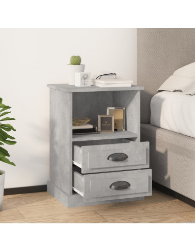 Comodino Grigio Cemento 43x36x60 cm