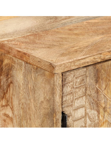 Credenza in Legno Massello di Mango 110x30x60 cm