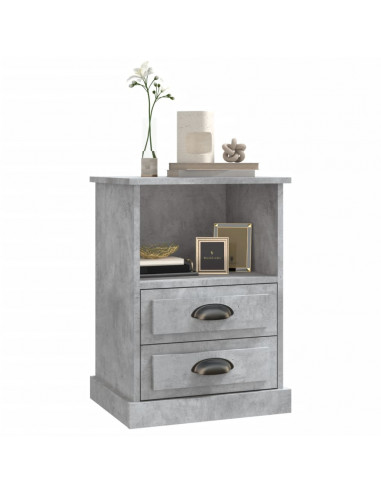 Comodino Grigio Cemento 43x36x60 cm