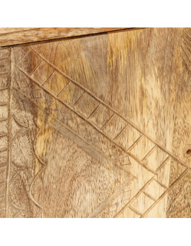 Credenza in Legno Massello di Mango 110x30x60 cm
