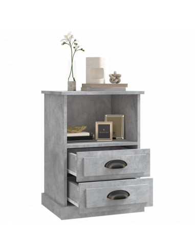 Comodino Grigio Cemento 43x36x60 cm