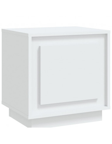 Comodino Bianco 44x35x45 cm in Legno Multistrato