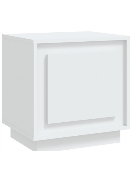 Comodino Bianco 44x35x45 cm in Legno Multistrato