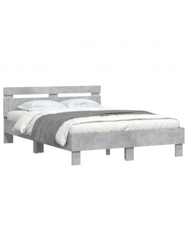 Giroletto Testiera Grigio Cemento 120x190 cm Legno Multistrato