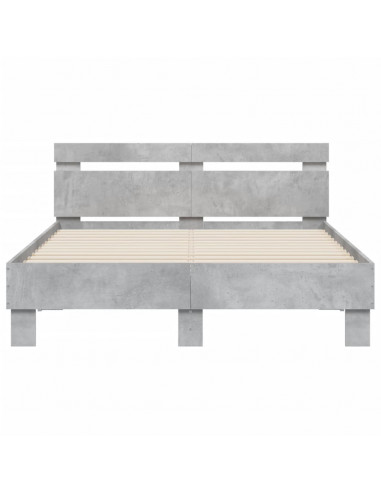 Giroletto Testiera Grigio Cemento 120x190 cm Legno Multistrato