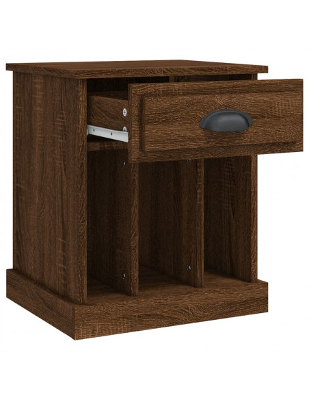 Comodini 2 pz Rovere Marrone 43x36x50 cm