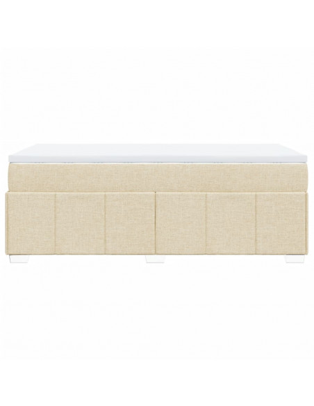 Giroletto a Molle con Materasso Crema 90x190 cm in Tessuto