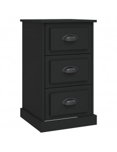 Comodino Nero 39x39x67 cm in Legno Multistrato 2