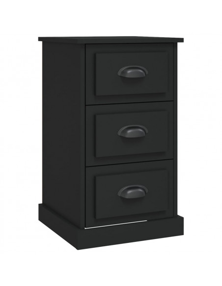 Comodino Nero 39x39x67 cm in Legno Multistrato