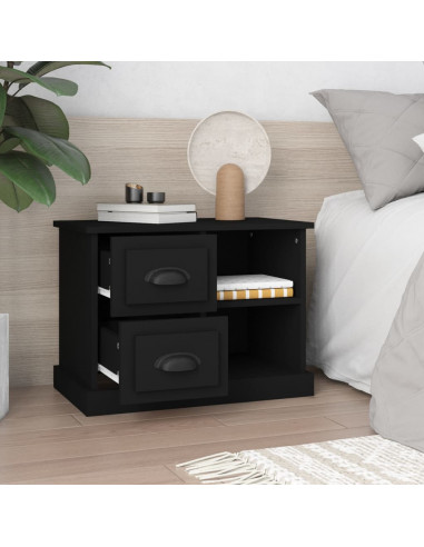 Comodino Nero 60x35,5x45 cm