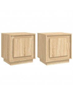 Comodini 2 pz Rovere Sonoma 44x35x45 cm in Legno Multistrato 2