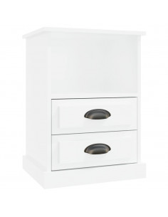 Comodino Bianco Lucido 43x36x60 cm 2