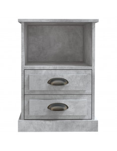 Comodini 2 pz Grigio Cemento 43x36x60 cm 2