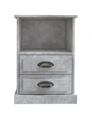 Comodini 2 pz Grigio Cemento 43x36x60 cm