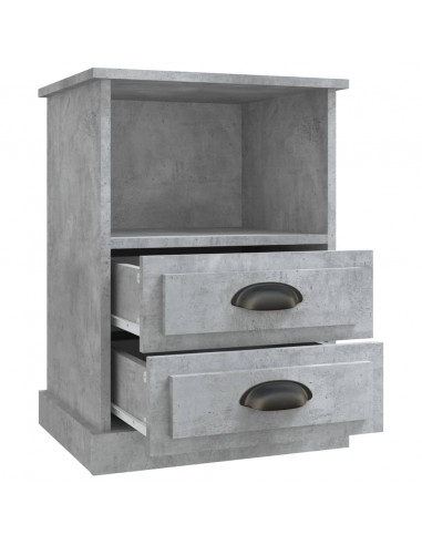 Comodini 2 pz Grigio Cemento 43x36x60 cm