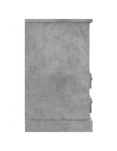 Comodini 2 pz Grigio Cemento 43x36x60 cm