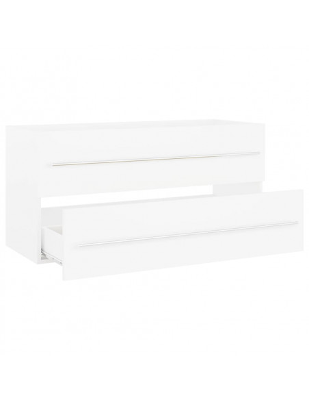 Mobile da Bagno con Lavabo Integrato Bianco in Truciolato