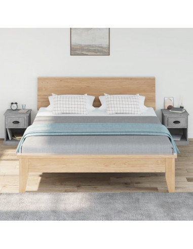 Comodini 2 pz Grigio Cemento 39x39x47,5 cm in Legno Multistrato